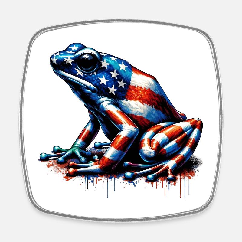 Poison Dart Frog, États-Unis - Magnet carré - blanc