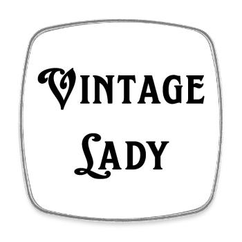 Vintage lady - Magnet carré - blanc - Devant