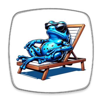 Poison arrow frog design - Square fridge magnet - white - Front