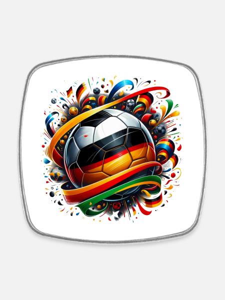 Fussball WM26 Weltmeisterschaft - Viereckiger Kühlschrankmagnet - Weiß