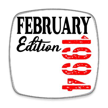 33rd Birthday February 1994 - Square fridge magnet - white - Front