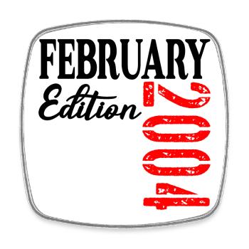 23rd Birthday February 2004 - Square fridge magnet - white - Front