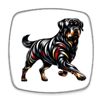 Rottweiler Deutschland Hunde Design - Viereckiger Kühlschrankmagnet - Weiß - Vorne