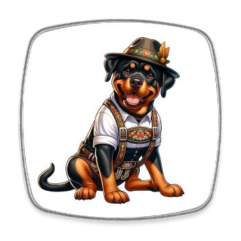 Chiens Rottweiler, design Bayern - Magnet carré - blanc - Devant