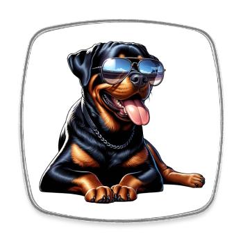 Rottweiler Hunde Design - Viereckiger Kühlschrankmagnet - Weiß - Vorne