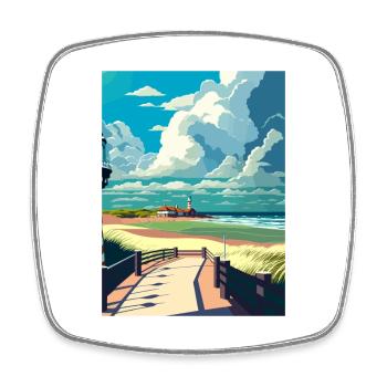 Vandvoort West Decoration Netherlands Souvenir - Square fridge magnet - white - Front