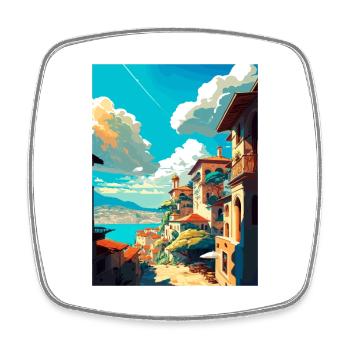 Kırsehir Turkey Vintage Travel Poster WPA Souvenir - Square fridge magnet - white - Front