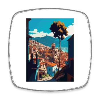 Antakya Türkei Vintage Reiseposter WPA Souvenir - Viereckiger Kühlschrankmagnet - Weiß - Vorne