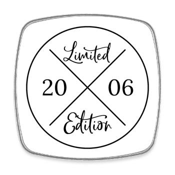 Limited Edition 2006 - 20. Geburtstag - Viereckiger Kühlschrankmagnet - Weiß - Vorne