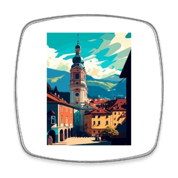 Feldkirch Autriche Vintage voyage affiche Souvenir - Magnet carré - blanc - Devant
