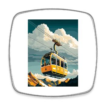 Penkenbahn Autriche Vintage voyage affiche Souvenir - Magnet carré - blanc - Devant