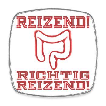 Reizdarm | RICHTIG REIZENDER DARM SRPÜCHE - Viereckiger Kühlschrankmagnet - Weiß - Vorne