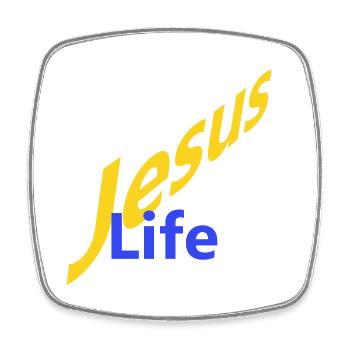 Jesus Life - Viereckiger Kühlschrankmagnet - Weiß - Vorne