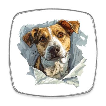 Chien Chiens Tête de chien Amoureux des chiens Propriétaires de chiens - Magnet carré - blanc - Devant