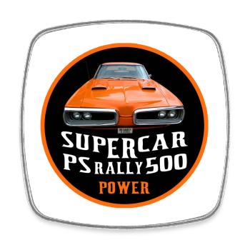 SUPERCAR - Square fridge magnet - white - Front