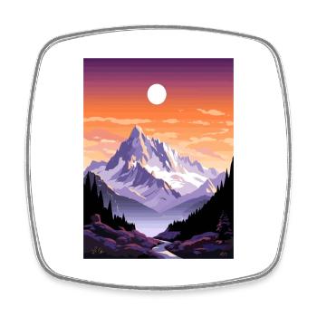 Mont Blanc Vintage Reiseposter WPA Souvenir - Viereckiger Kühlschrankmagnet - Weiß - Vorne