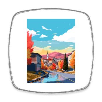 Sarajevo Bosnien Herzegowina Zimmer Reiseposter - Viereckiger Kühlschrankmagnet - Weiß - Vorne