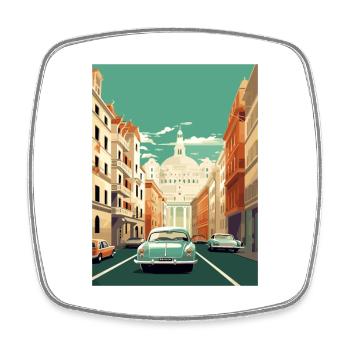 Vienne Autriche Vintage voyage affiche WPA Souvenir - Magnet carré - blanc - Devant