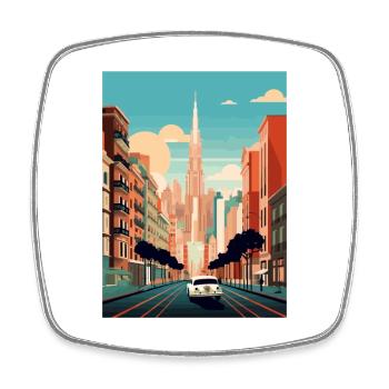 Buenos Aires Argentine Vintage voyage affiche WPA - Magnet carré - blanc - Devant