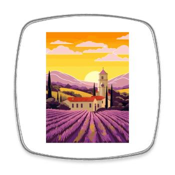 Provence France Vintage Travel Poster WPA Souvenir - Square fridge magnet - white - Front