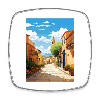 Tarragona Spanien Vintage Reiseposter WPA Souvenir - Viereckiger Kühlschrankmagnet - Weiß - Vorne