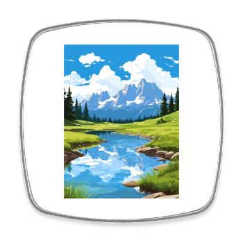 Nationalpark Aiguestortes Estany de Sant Maurici - Viereckiger Kühlschrankmagnet - Weiß - Vorne