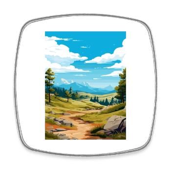 Sierra de Guadarrama Nationalpark Picos Souvenir - Viereckiger Kühlschrankmagnet - Weiß - Vorne