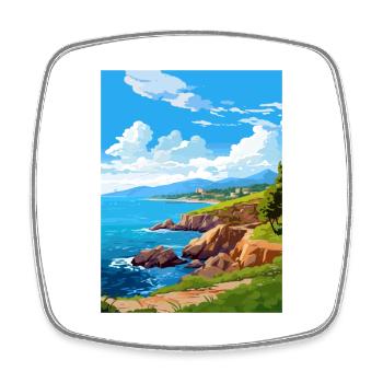 Port Cros Nationalpark Portcros Frankreich Souvenir - Viereckiger Kühlschrankmagnet - Weiß - Vorne