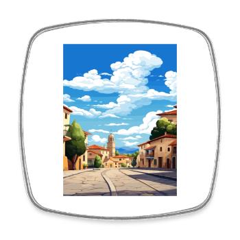 Extremadura Spain Vintage Travel Poster Souvenir - Square fridge magnet - white - Front