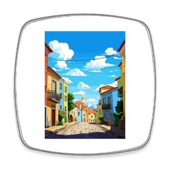 Vila Real Portugal Vintage voyage affiche Souvenir - Magnet carré - blanc - Devant