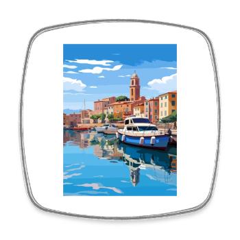 Figueres Espagne affiche de voyage vintage WPA Souvenir - Magnet carré - blanc - Devant