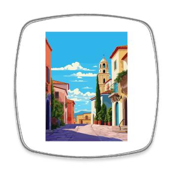 Andalusien Spanien Vintage Reiseplakat WPA Souvenir - Viereckiger Kühlschrankmagnet - Weiß - Vorne