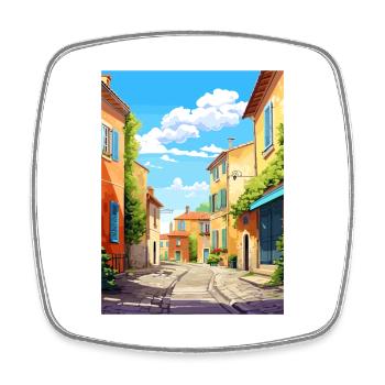 Aix En Provence France Vintage Travel Poster WPA - Square fridge magnet - white - Front