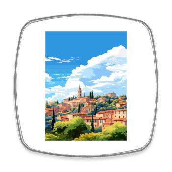 Aix En Provence France Vintage Travel Poster WPA - Square fridge magnet - white - Front