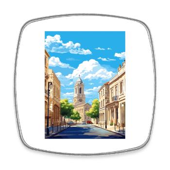 Nimes France Vintage Travel Poster WPA Souvenir - Square fridge magnet - white - Front