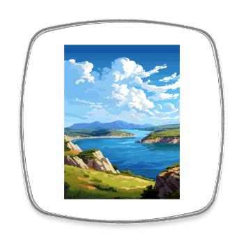 Port Cros Nationalpark Portcros Frankreich Souvenir - Viereckiger Kühlschrankmagnet - Weiß - Vorne