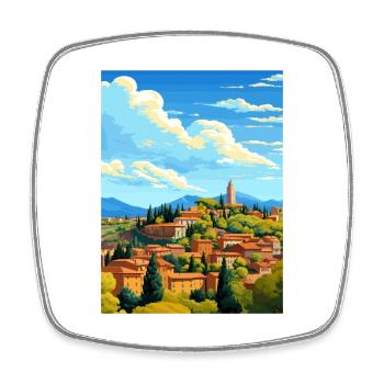 Aix En Provence France Vintage Travel Poster WPA - Square fridge magnet - white - Front