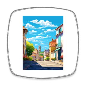 Perigueux Frankreich Vintage Reiseplakat Souvenir - Viereckiger Kühlschrankmagnet - Weiß - Vorne