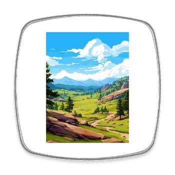 Sierra De Guadarrama Nationalpark Picos Souvenir - Viereckiger Kühlschrankmagnet - Weiß - Vorne