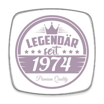 Legendär seit 1974 - Viereckiger Kühlschrankmagnet - Weiß - Vorne