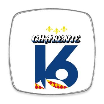 Charente - Square fridge magnet - white - Front