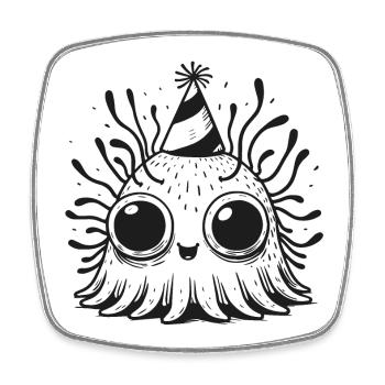 jellyfish trend tiere liebe illustration - Viereckiger Kühlschrankmagnet - Weiß - Vorne