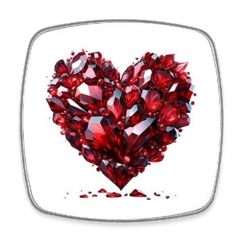 Ruby Love T-Shirt - Square fridge magnet - white - Front