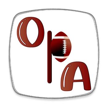 OPA AMERICAN FOOTBALL SPORT - Viereckiger Kühlschrankmagnet - Weiß - Vorne