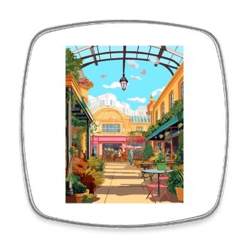 Covent Garden London England Vintage Reiseposter - Viereckiger Kühlschrankmagnet - Weiß - Vorne