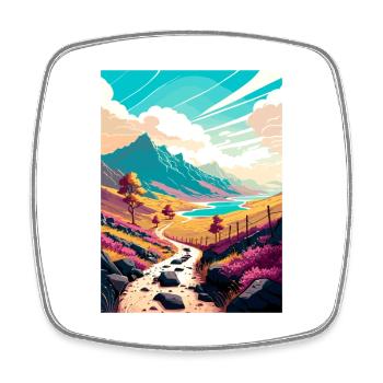 West Highland Decoration Scottish Highlands Travel - Square fridge magnet - white - Front