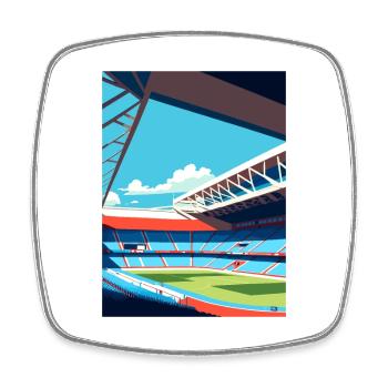 Selhurst Park Stadion Crystal Palace Fußball - Viereckiger Kühlschrankmagnet - Weiß - Vorne