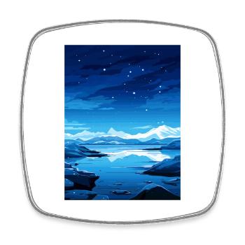 Iceland Vintage Travel Poster WPA Souvenir - Square fridge magnet - white - Front