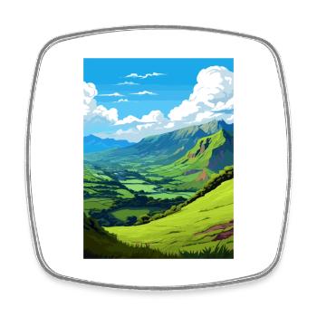 Madeira Portugal Vintage Reiseposter Souvenir - Viereckiger Kühlschrankmagnet - Weiß - Vorne