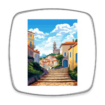 Sintra Portugal Vintage voyage affiche WPA Souvenir - Magnet carré - blanc - Devant